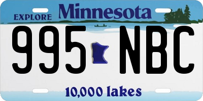 MN license plate 995NBC