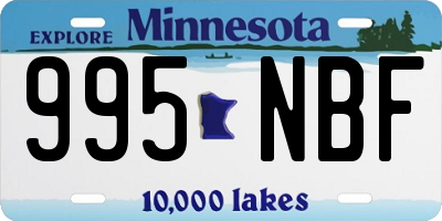 MN license plate 995NBF