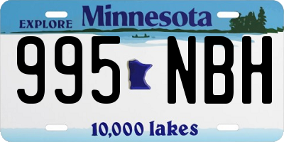MN license plate 995NBH
