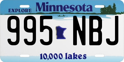 MN license plate 995NBJ