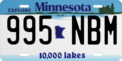 MN license plate 995NBM