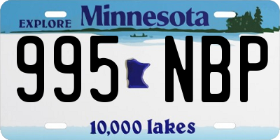 MN license plate 995NBP