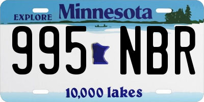 MN license plate 995NBR