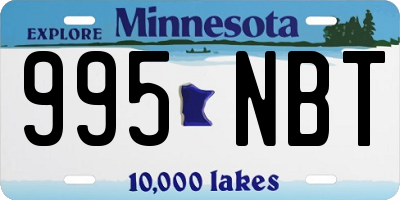 MN license plate 995NBT