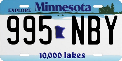 MN license plate 995NBY