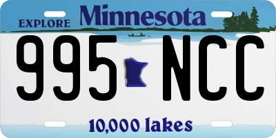 MN license plate 995NCC