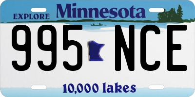 MN license plate 995NCE