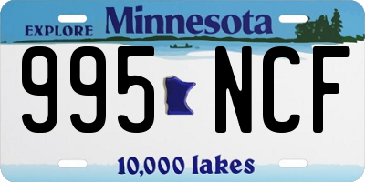 MN license plate 995NCF
