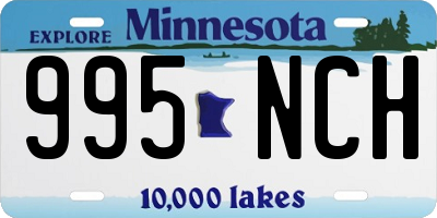 MN license plate 995NCH