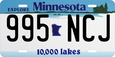 MN license plate 995NCJ