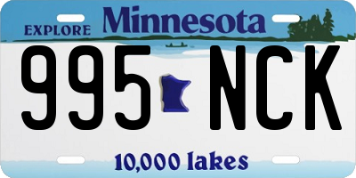 MN license plate 995NCK