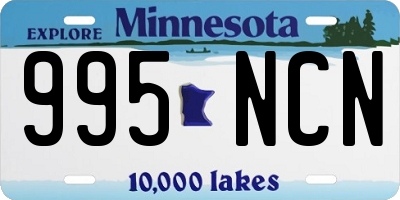 MN license plate 995NCN