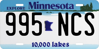 MN license plate 995NCS