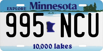 MN license plate 995NCU