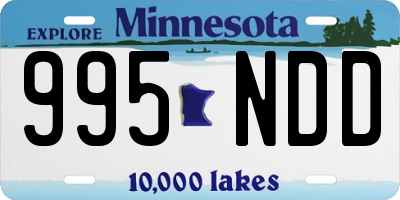 MN license plate 995NDD