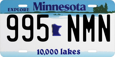 MN license plate 995NMN