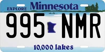 MN license plate 995NMR