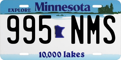 MN license plate 995NMS