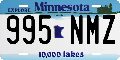 MN license plate 995NMZ