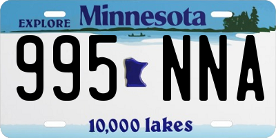 MN license plate 995NNA