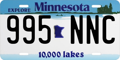 MN license plate 995NNC