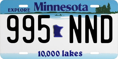 MN license plate 995NND