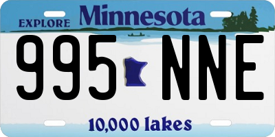 MN license plate 995NNE