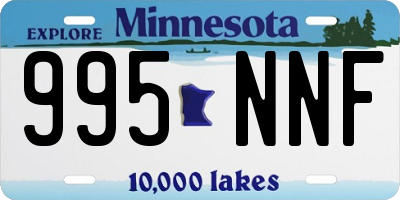 MN license plate 995NNF