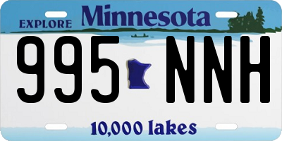 MN license plate 995NNH
