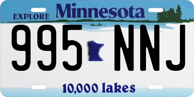 MN license plate 995NNJ