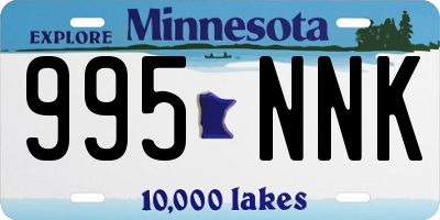 MN license plate 995NNK