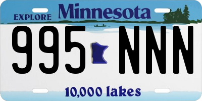 MN license plate 995NNN