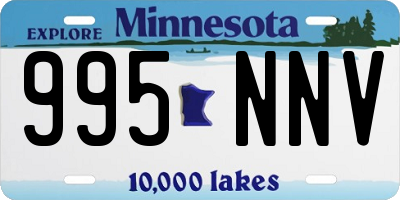 MN license plate 995NNV