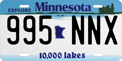 MN license plate 995NNX