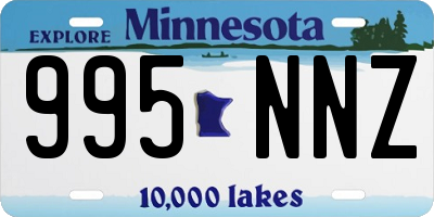 MN license plate 995NNZ