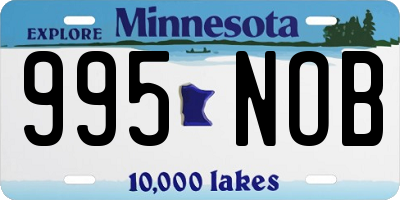 MN license plate 995NOB