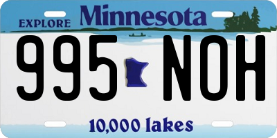 MN license plate 995NOH