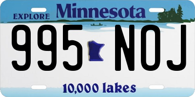 MN license plate 995NOJ
