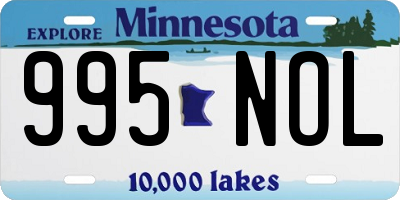 MN license plate 995NOL