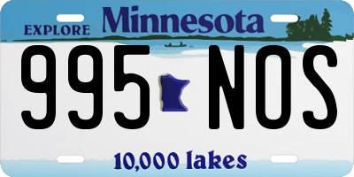 MN license plate 995NOS