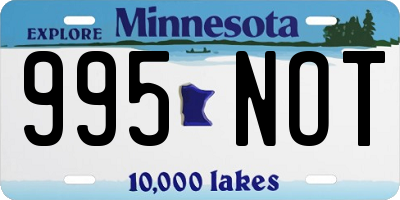 MN license plate 995NOT
