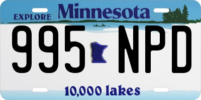 MN license plate 995NPD