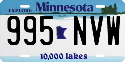 MN license plate 995NVW