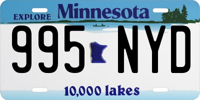 MN license plate 995NYD