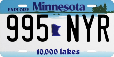 MN license plate 995NYR