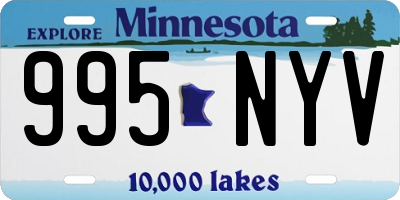 MN license plate 995NYV