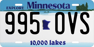 MN license plate 995OVS