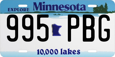 MN license plate 995PBG