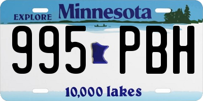 MN license plate 995PBH
