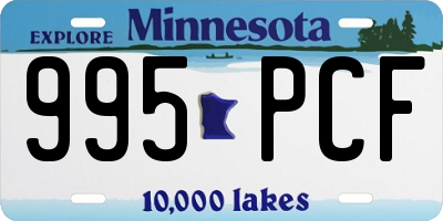 MN license plate 995PCF